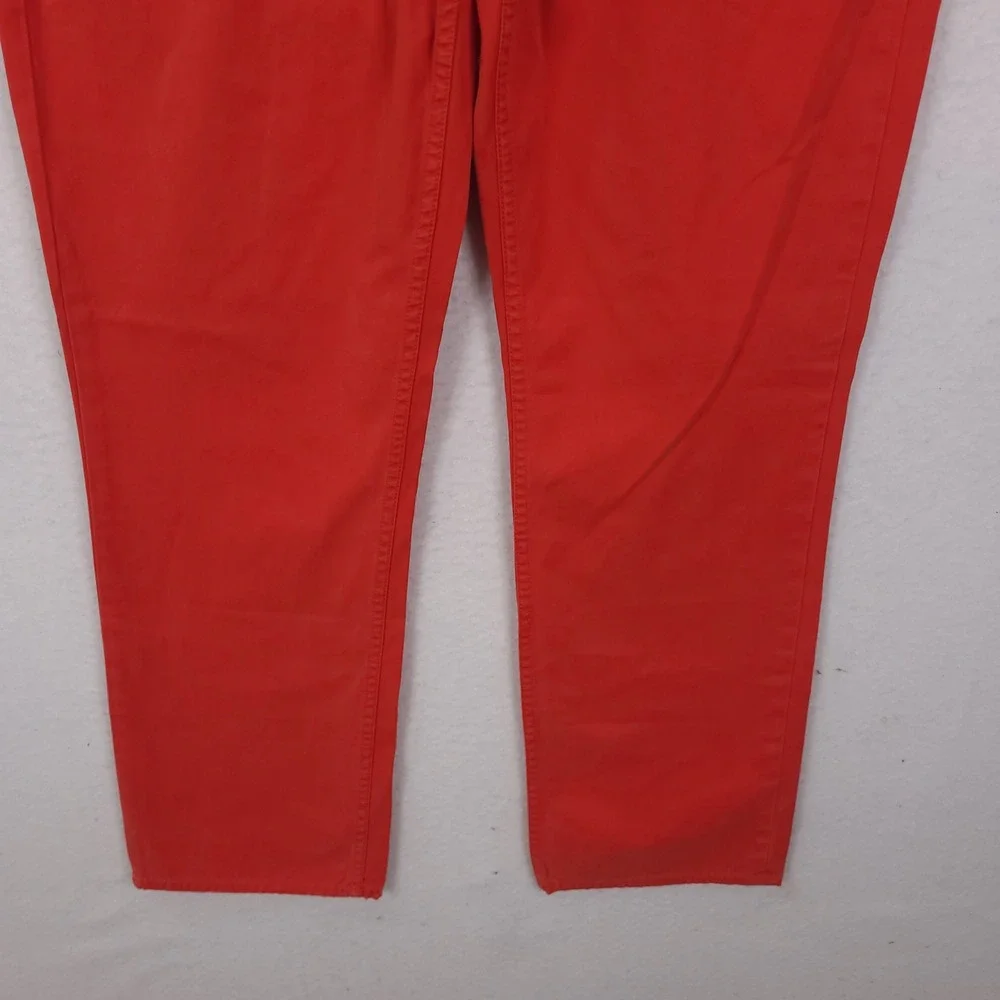 Polo Ralph Lauren Straight Leg Pants Mens 34x30 Orange Cotton Chino Twill Prep